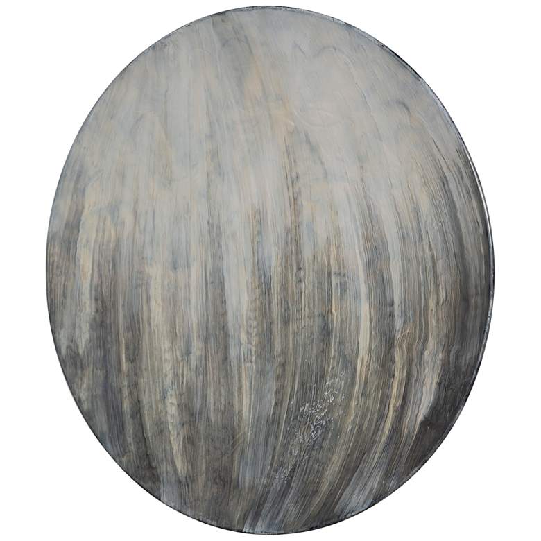 Uttermost Tio 31 inch Round Gray and White Disc Metal Wall Art more views