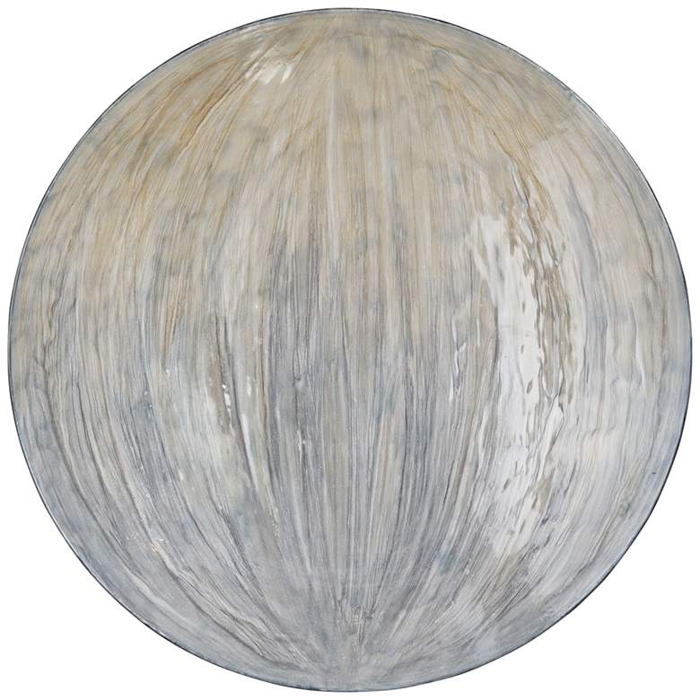 Image 2 Uttermost Tio 31 inch Round Gray and Yellow Disc Modern Metal Wall Art