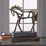 Uttermost Titan 16 1/2" High Bronze and Brown Horse Statue