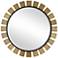 Uttermost Toluca Brass and Black 45" Round Wall Mirror