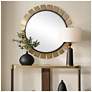 1_Uttermost Toluca Brass and Black 45" Round Wall Mirror