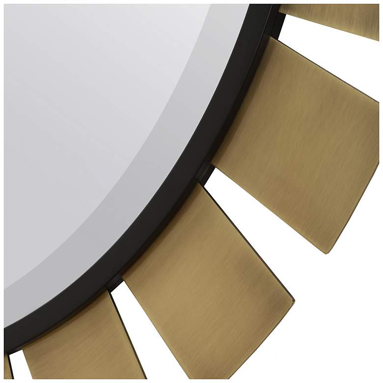 Image 5 Uttermost Toluca Brass and Black 45" Round Wall Mirror more views