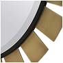 5_Uttermost Toluca Brass and Black 45" Round Wall Mirror more views