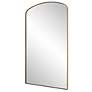 4_Uttermost Tordera Brass 24" x 40" Arch Wall Mirror more views