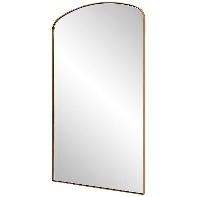 Image 4 Uttermost Tordera Brass 24 inch x 40 inch Arch Wall Mirror more views
