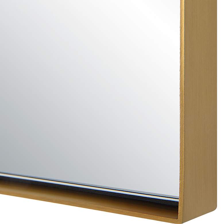 Image 5 Uttermost Tordera Brass 24" x 40" Arch Wall Mirror more views