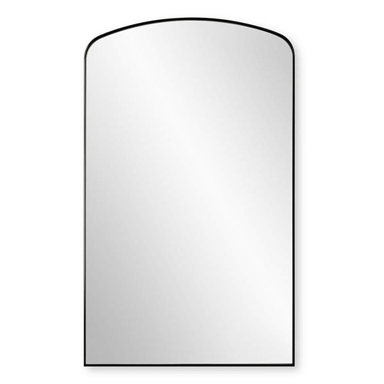 Image 3 Uttermost Tordera Matte Black 24" x 40" Arch Wall Mirror
