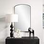 2_Uttermost Tordera Matte Black 24" x 40" Arch Wall Mirror