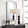 4_Uttermost Tordera Matte Black 24" x 40" Arch Wall Mirror more views