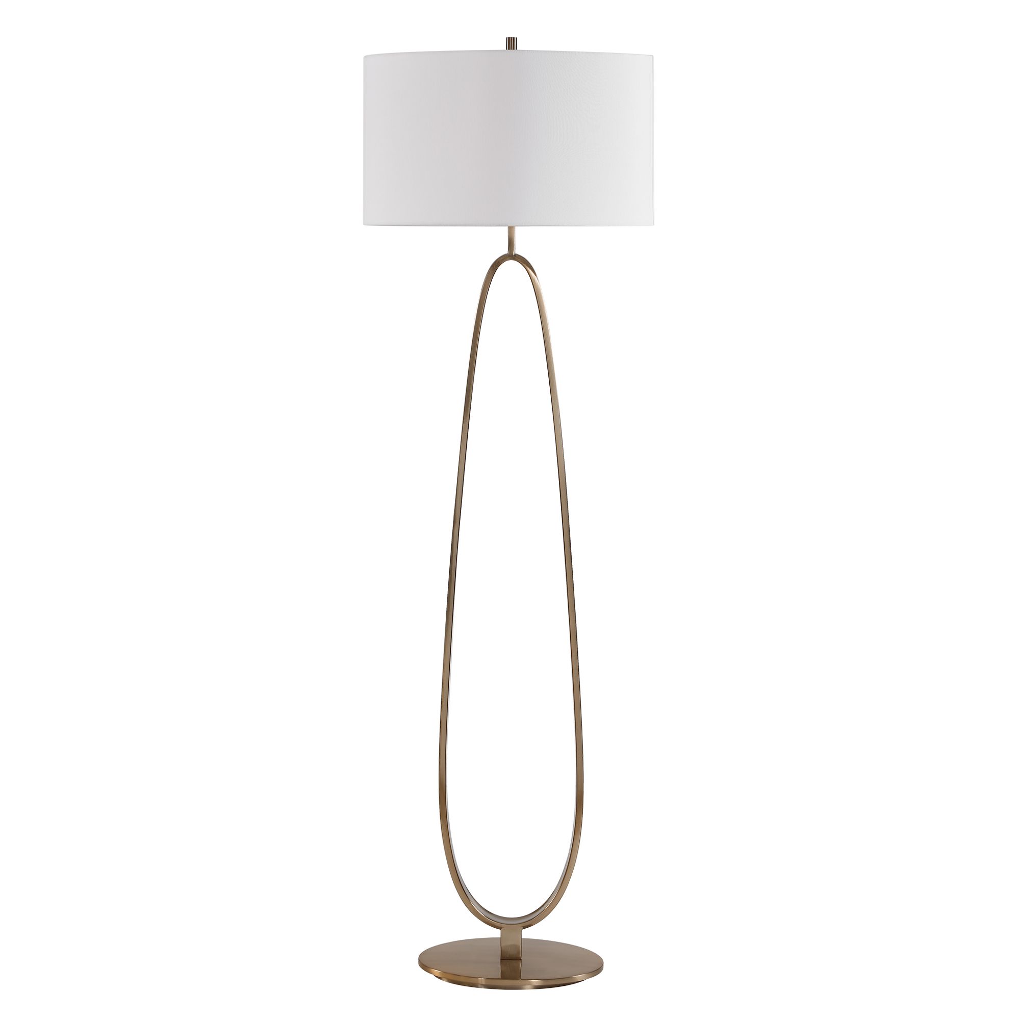 Image 5 Uttermost Tordin 64" Antique Brass Metal Floor Lamp more views