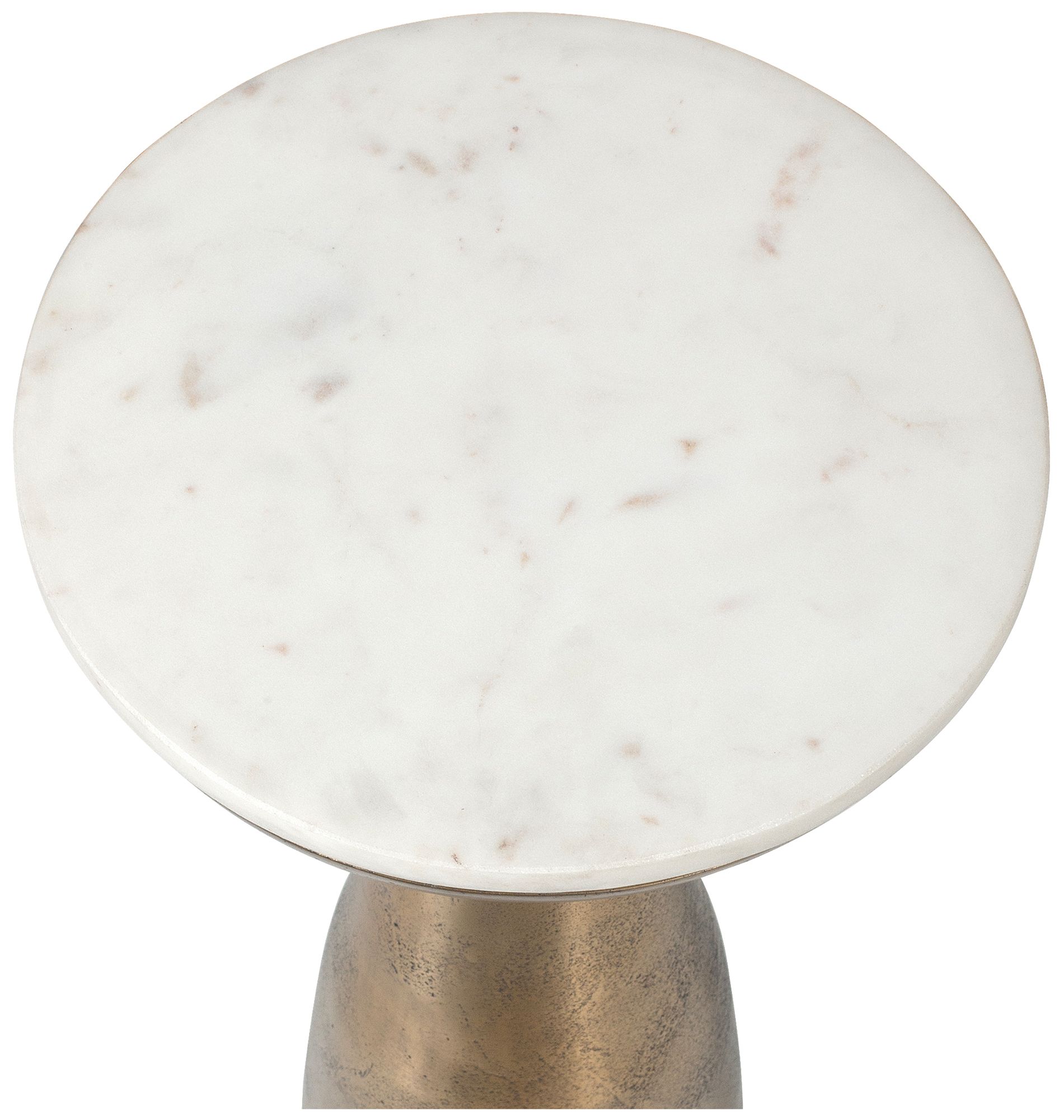 Image 2 Uttermost Torin 22" H x 12" W Antq Brass Cast Aluminum Drink Table more views