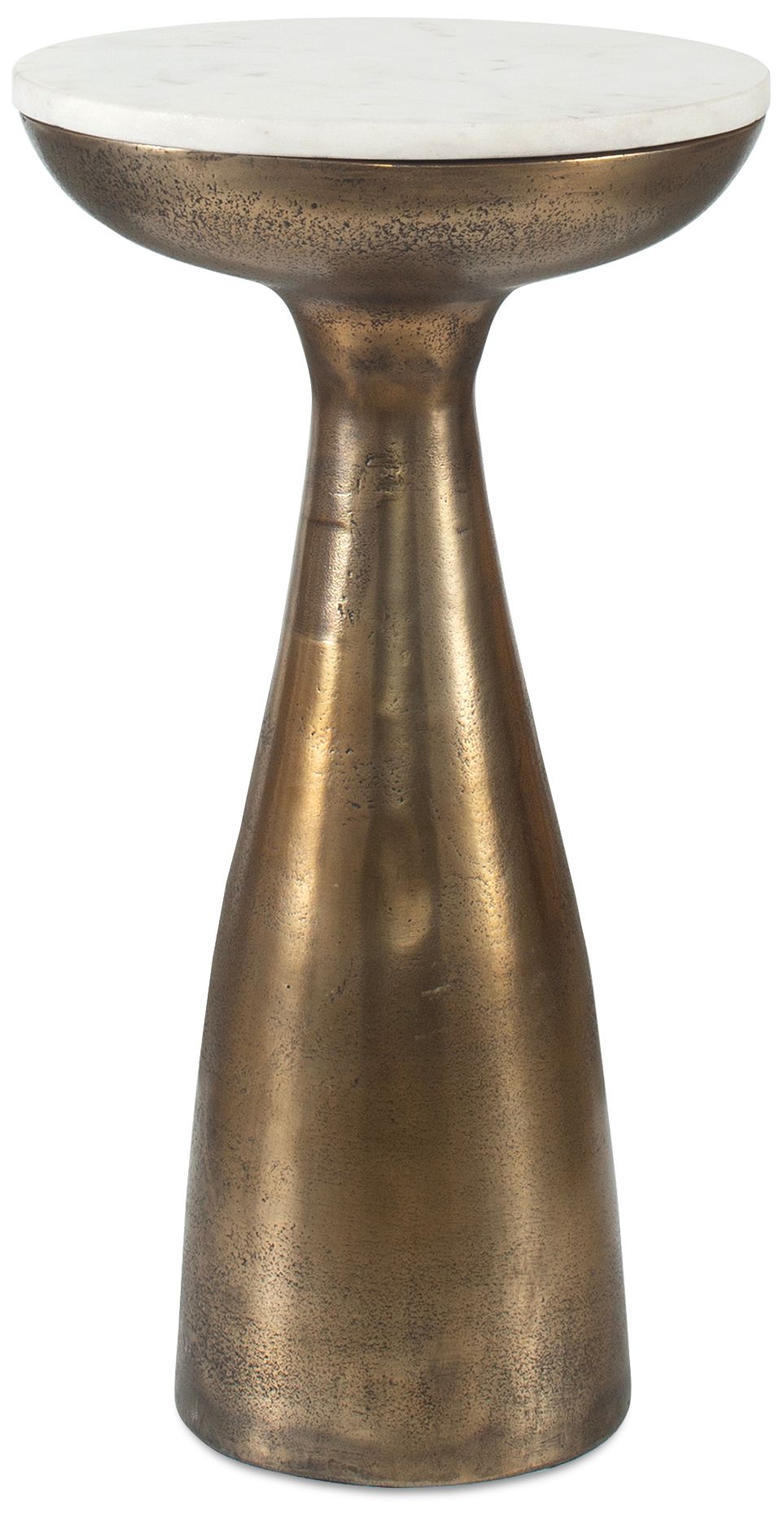 Image 2 Uttermost Torin 22" H x 12" W Antq Brass Cast Aluminum Drink Tabl