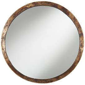Image2 of Uttermost Tortin Jagged Edge 34" Round Wall Mirror