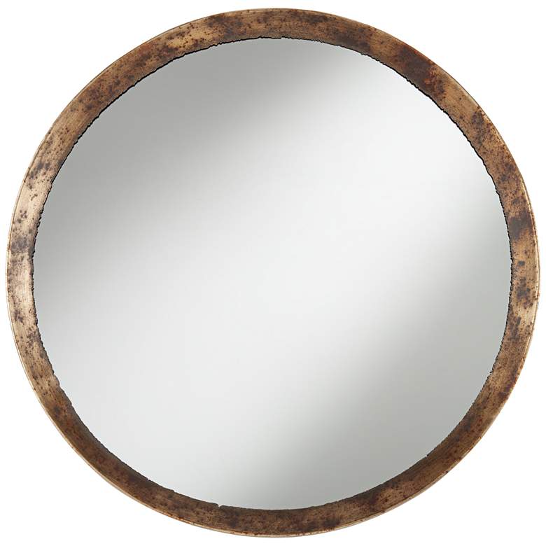 Image 2 Uttermost Tortin Jagged Edge 34 inch Round Wall Mirror