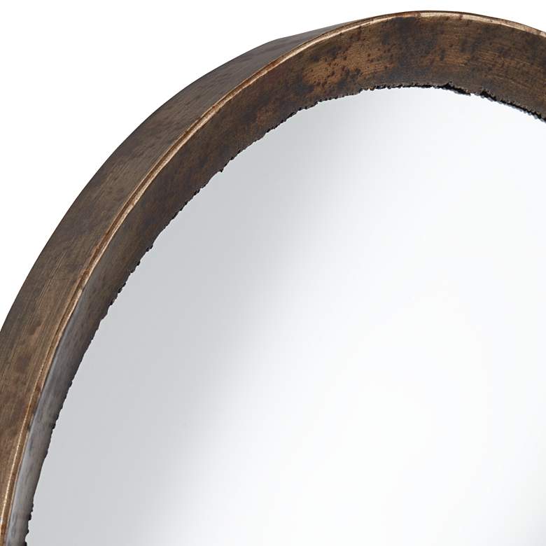Image 3 Uttermost Tortin Jagged Edge 34" Round Wall Mirror more views