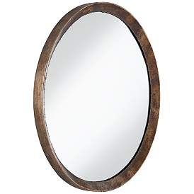 Image4 of Uttermost Tortin Jagged Edge 34" Round Wall Mirror more views