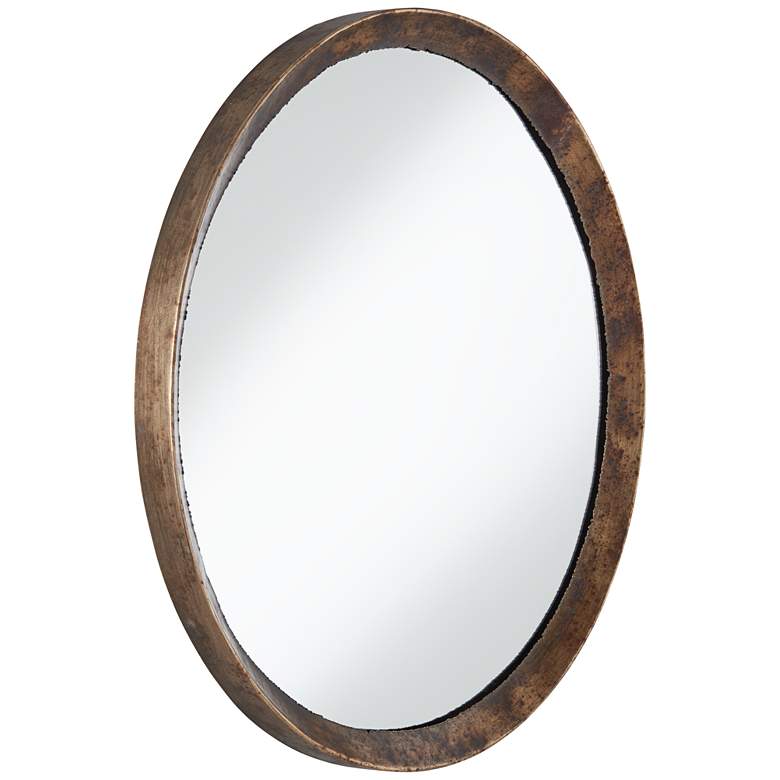 Image 4 Uttermost Tortin Jagged Edge 34" Round Wall Mirror more views