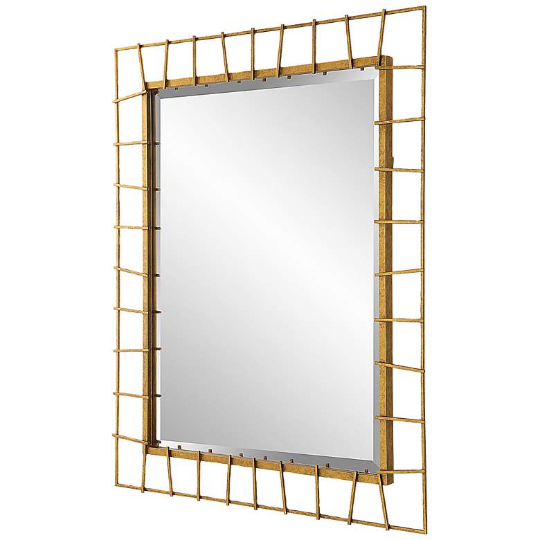 Image 6 Uttermost Townsend 40 x 32 Antique Gold Finish Openwork Wall Mirror more views