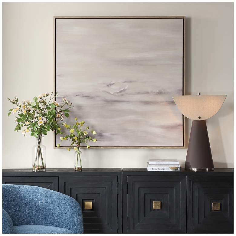 Image 1 Uttermost Trance 48" Square Hand Painted Framed Canvas Wall Art