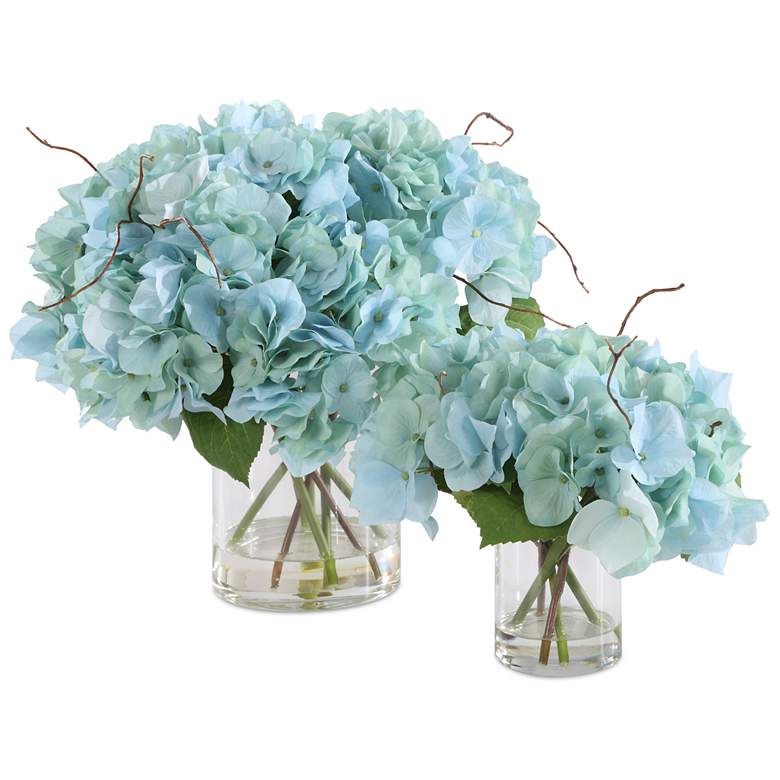 Image 2 Uttermost Tranquil Blue Blooms 2-Piece