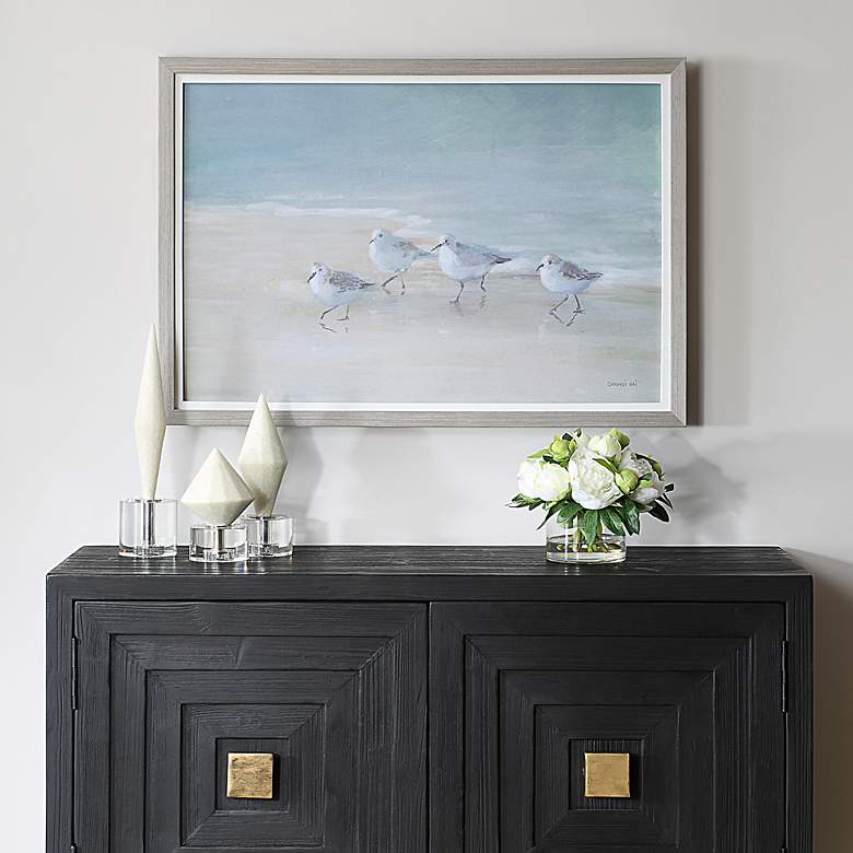 Image 1 Uttermost Tranquil Shorebirds on the Sand Framed Print