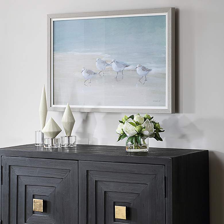 Image 3 Uttermost Tranquil Shorebirds on the Sand Framed Print more views
