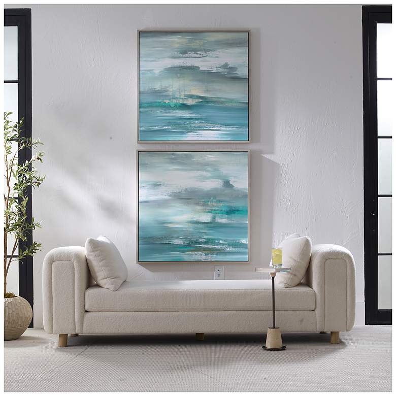 Image 1 Uttermost Tranquil State of Mind 37 1/2" Sq 2-Piece Framed Canvas Wall Art