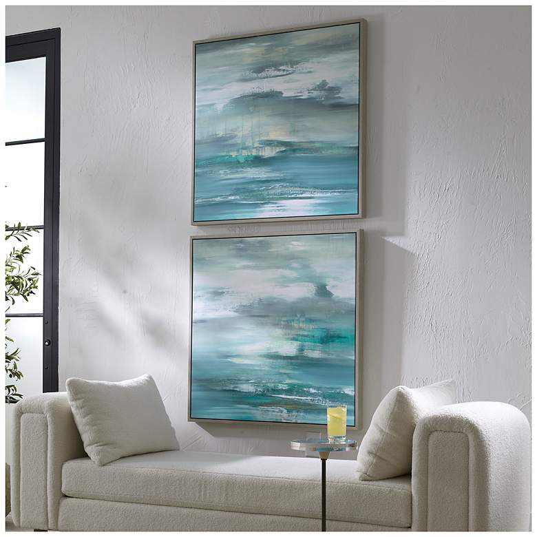 Image 3 Uttermost Tranquil State of Mind 37 1/2" Sq 2-Piece Framed Canvas Wall Art more views