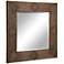 Uttermost Traveler Natural Wood Tone 36" Square Wall Mirror