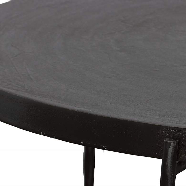 Image 4 Uttermost Trellick 35.85" Dia. X 16.14" H Black Metal Coffee Tabl more views