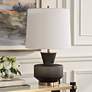 3_Uttermost Trentino 28" High Modern Black Glass Table Lamp more views