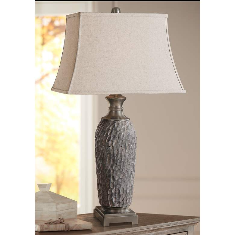 Image 1 Uttermost Tricarico Ceramic Old Stone Bronze Table Lamp