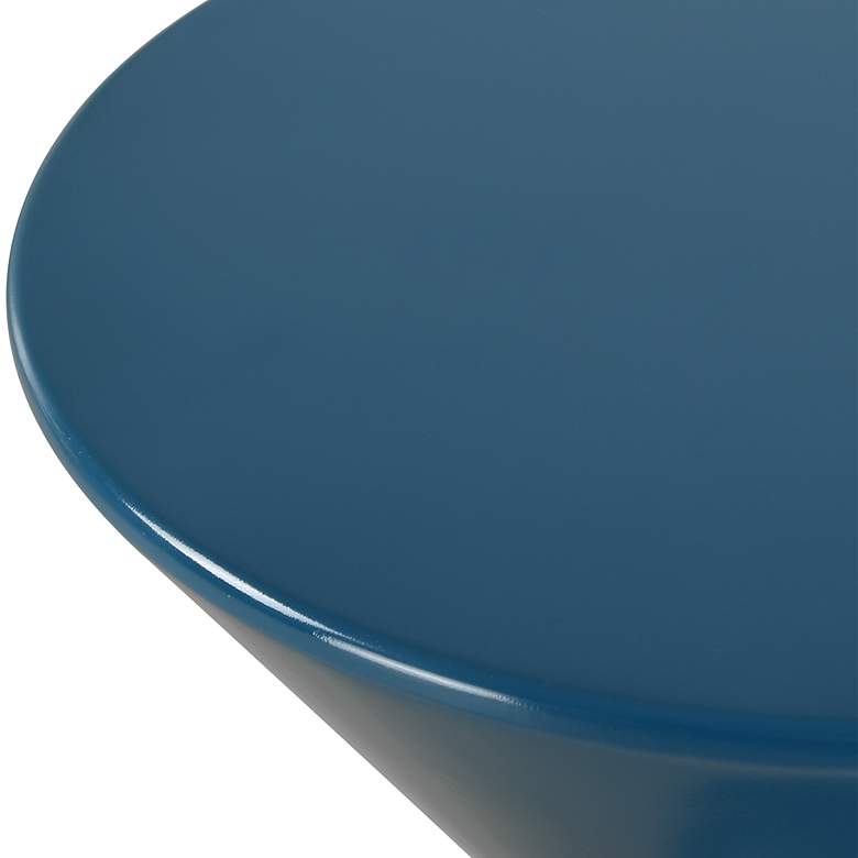 Image 3 Uttermost Trig 14" Wide Blue Geometric Accent Table more views