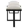 6_Uttermost Triple Cloud 61" Wide White Polyester Fabric Bench more views