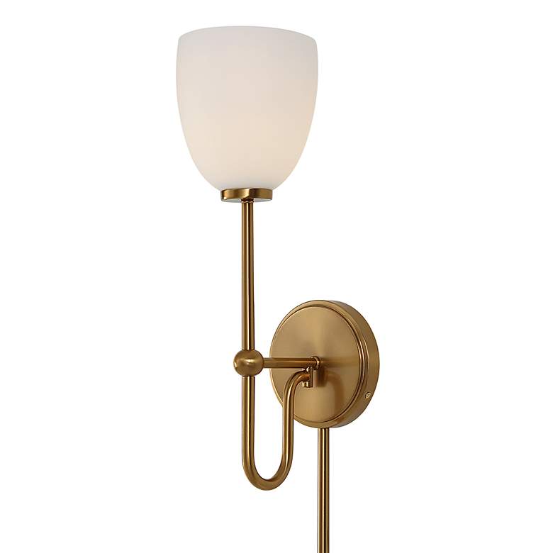 Image 2 Uttermost Trophy 18 1/4" High Warm Brass Wall Sconce