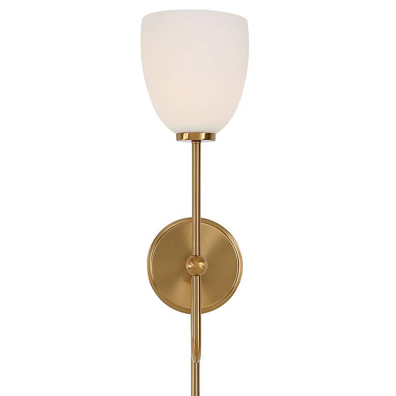 Image 3 Uttermost Trophy 18 1/4" High Warm Brass Wall Sconce more views