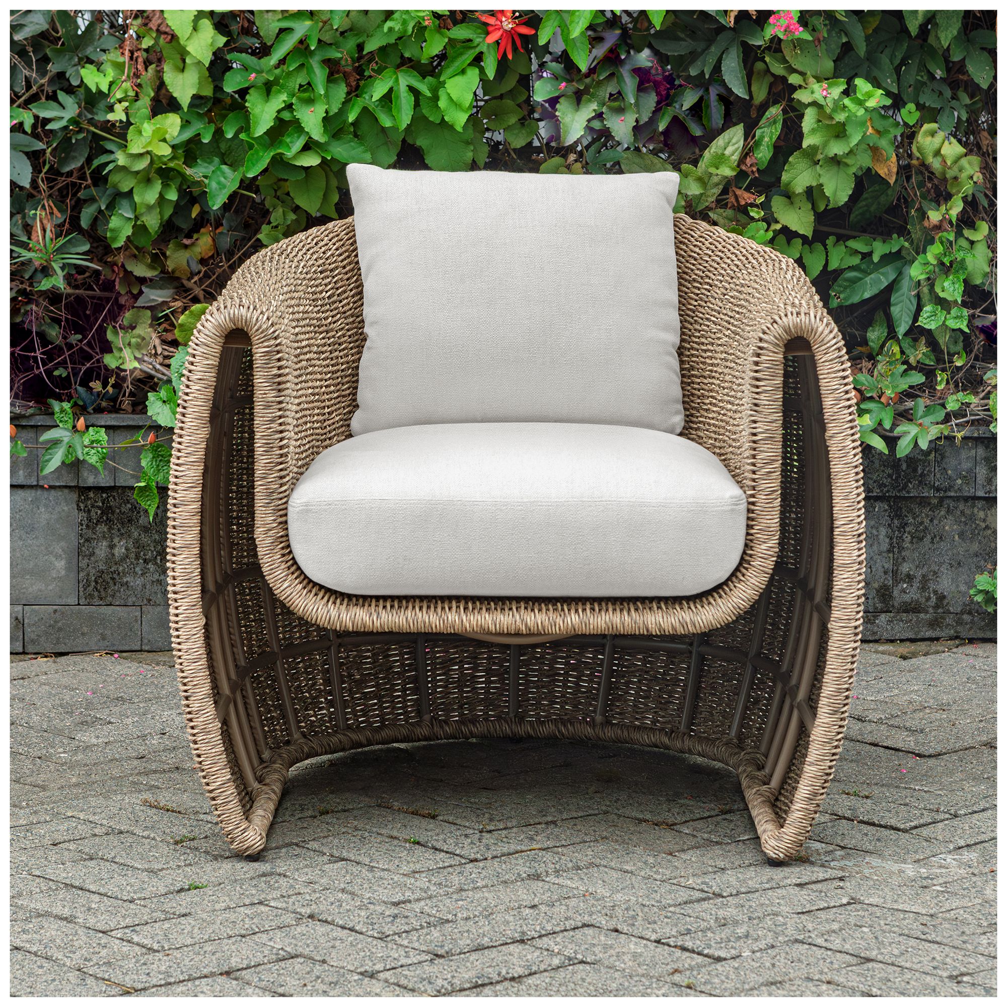 Image 3 Uttermost Tropic Golden Flax Outdoor Lounge Chair more views