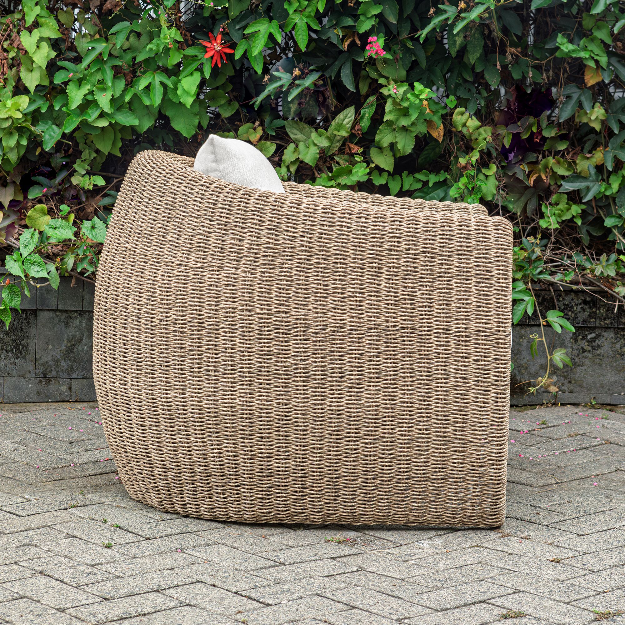 Image 7 Uttermost Tropic Golden Flax Outdoor Lounge Chair more views