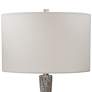 Uttermost Turbulence Distressed White Gray Glass Table Lamp