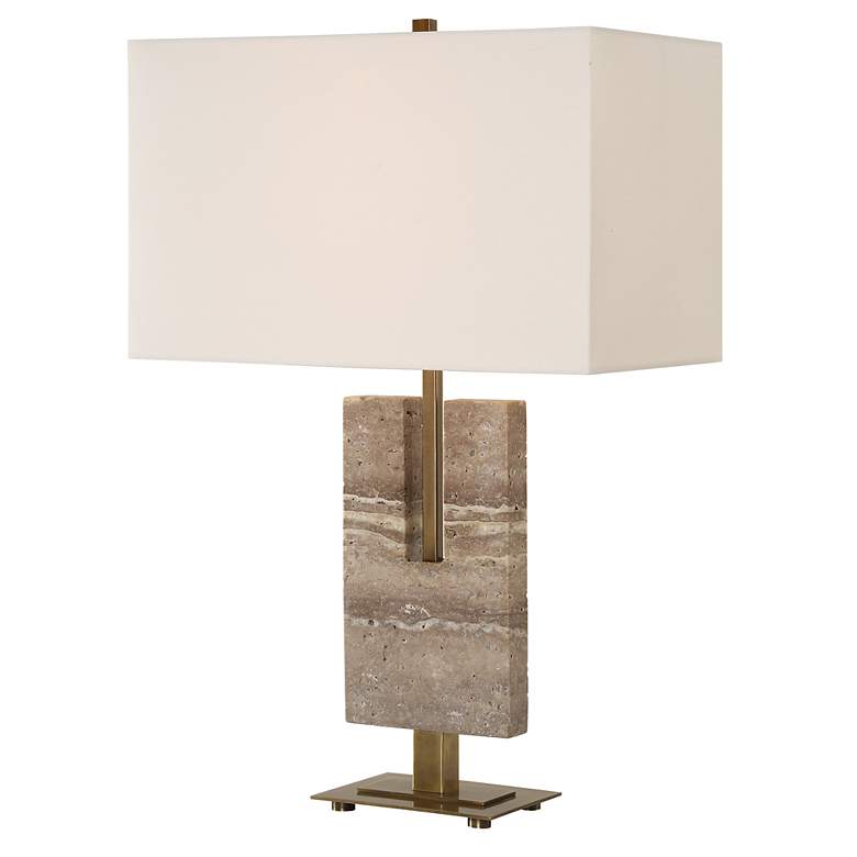 Image 2 Uttermost Turning Point Travertine Table Lamp