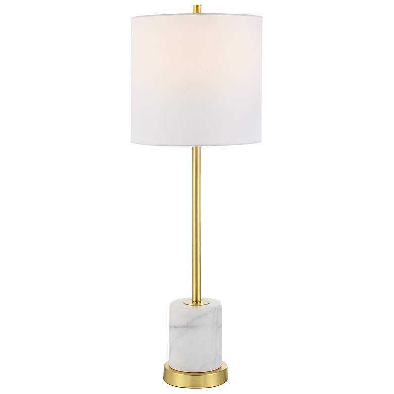 Image 2 Uttermost Turret 29 1/2" High Modern Brushed Gold Buffet Table Lamp