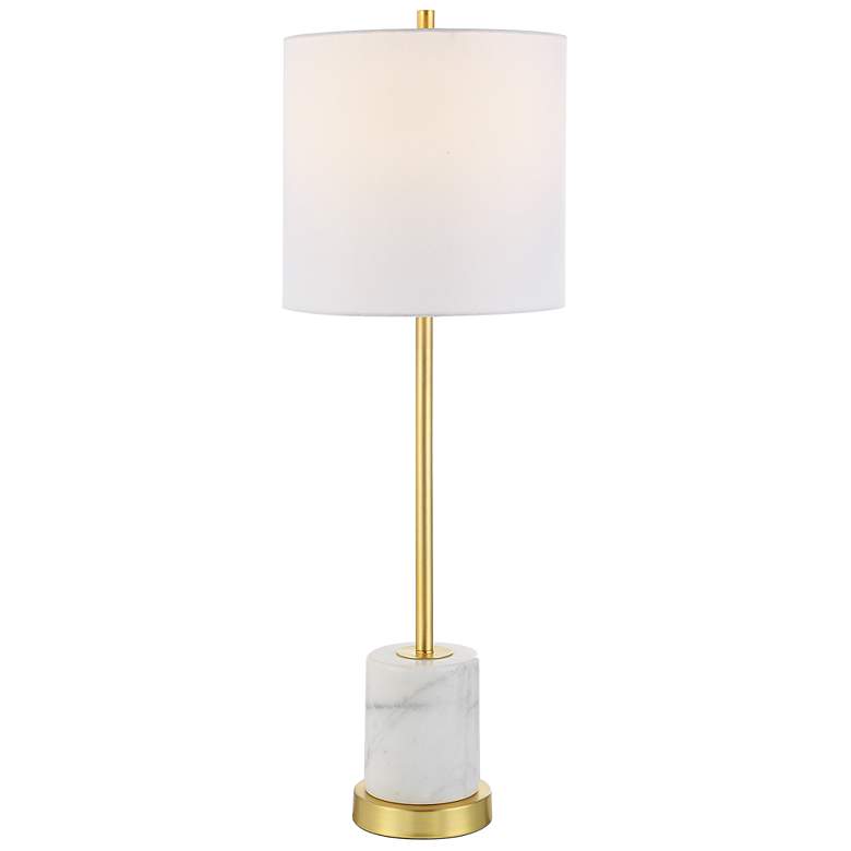 Image 1 Uttermost Turret Brushed Gold Buffet Table Lamp
