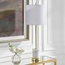 Uttermost Turret Brushed Gold Buffet Table Lamp