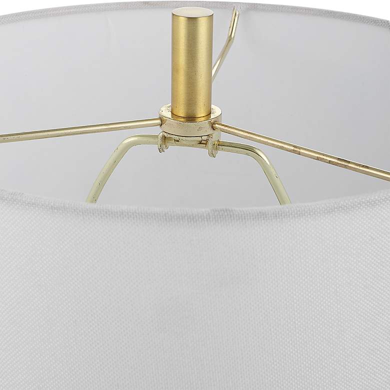 Image 4 Uttermost Turret Brushed Gold Buffet Table Lamp more views