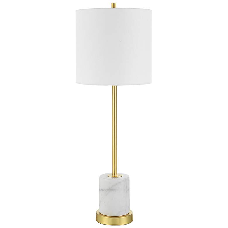 Image 7 Uttermost Turret Brushed Gold Buffet Table Lamp more views
