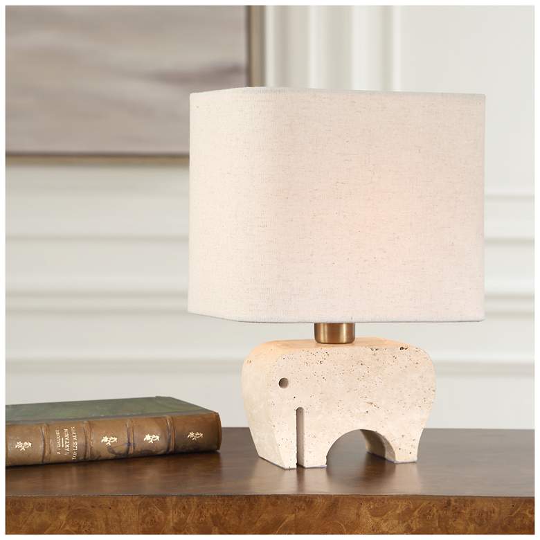 Image 1 Uttermost Tusk 11" Natural Marble Accent Lamp