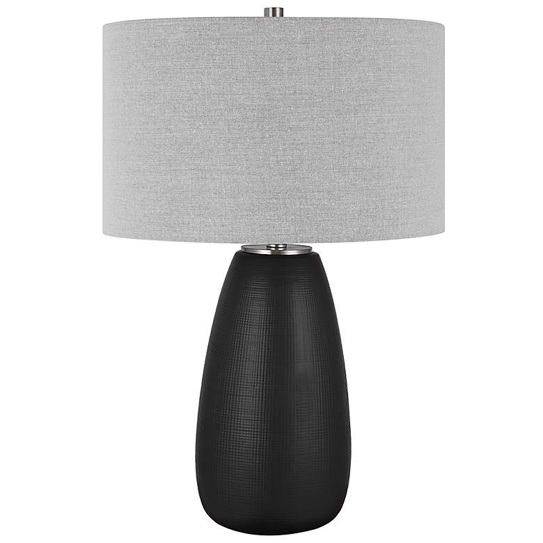 Image 4 Uttermost Twilight Satin Black Glaze Ceramic Table Lamp more views