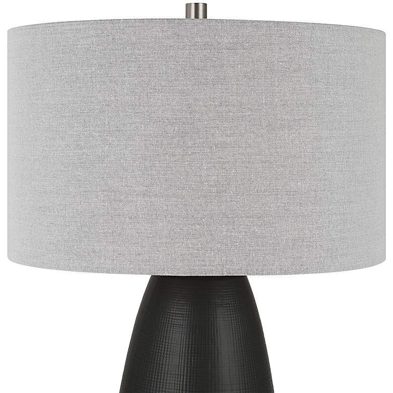 Image 5 Uttermost Twilight Satin Black Glaze Ceramic Table Lamp more views