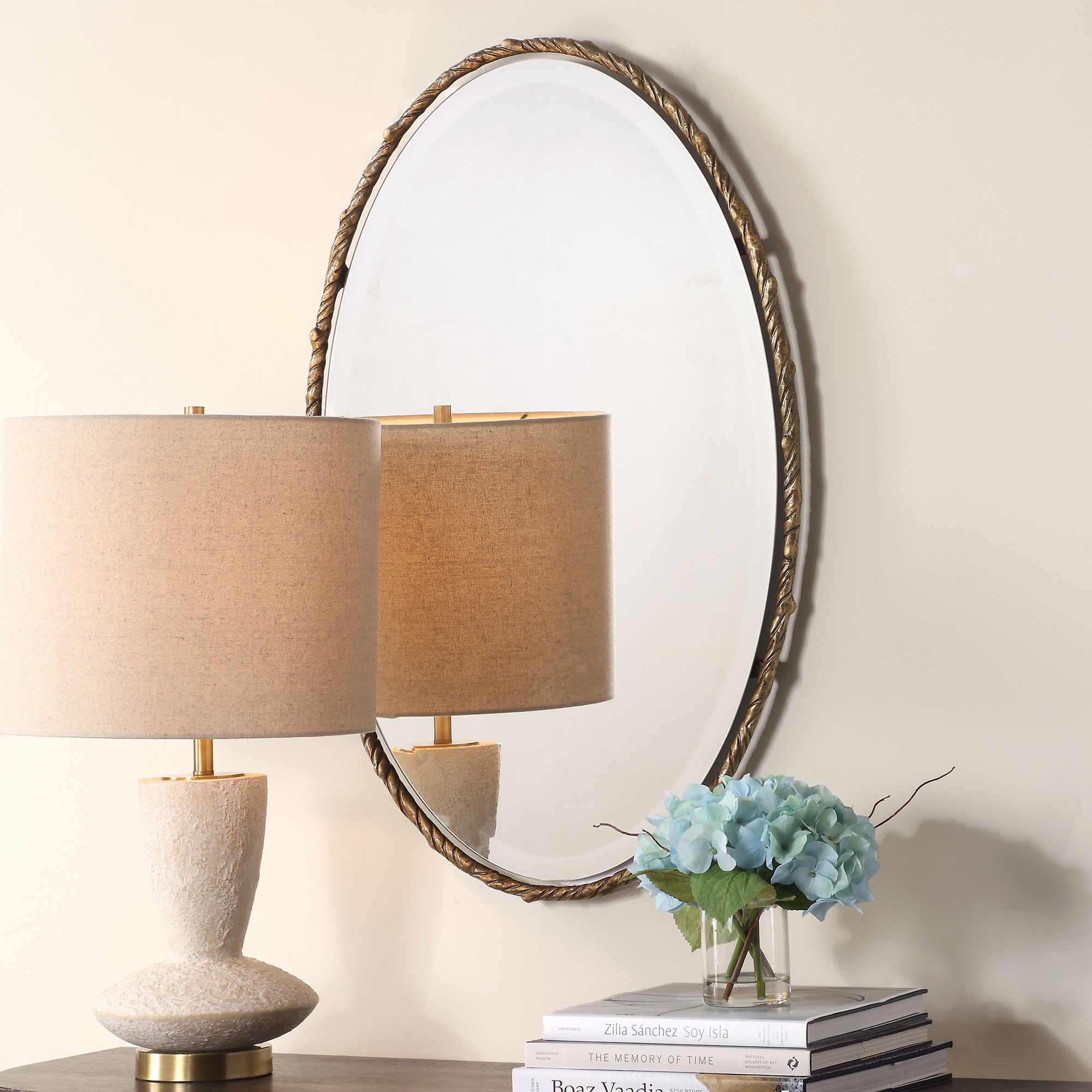 Thumbnail3 of Uttermost Twisted Branch Gold 22" x 34" Oval Mirror more views