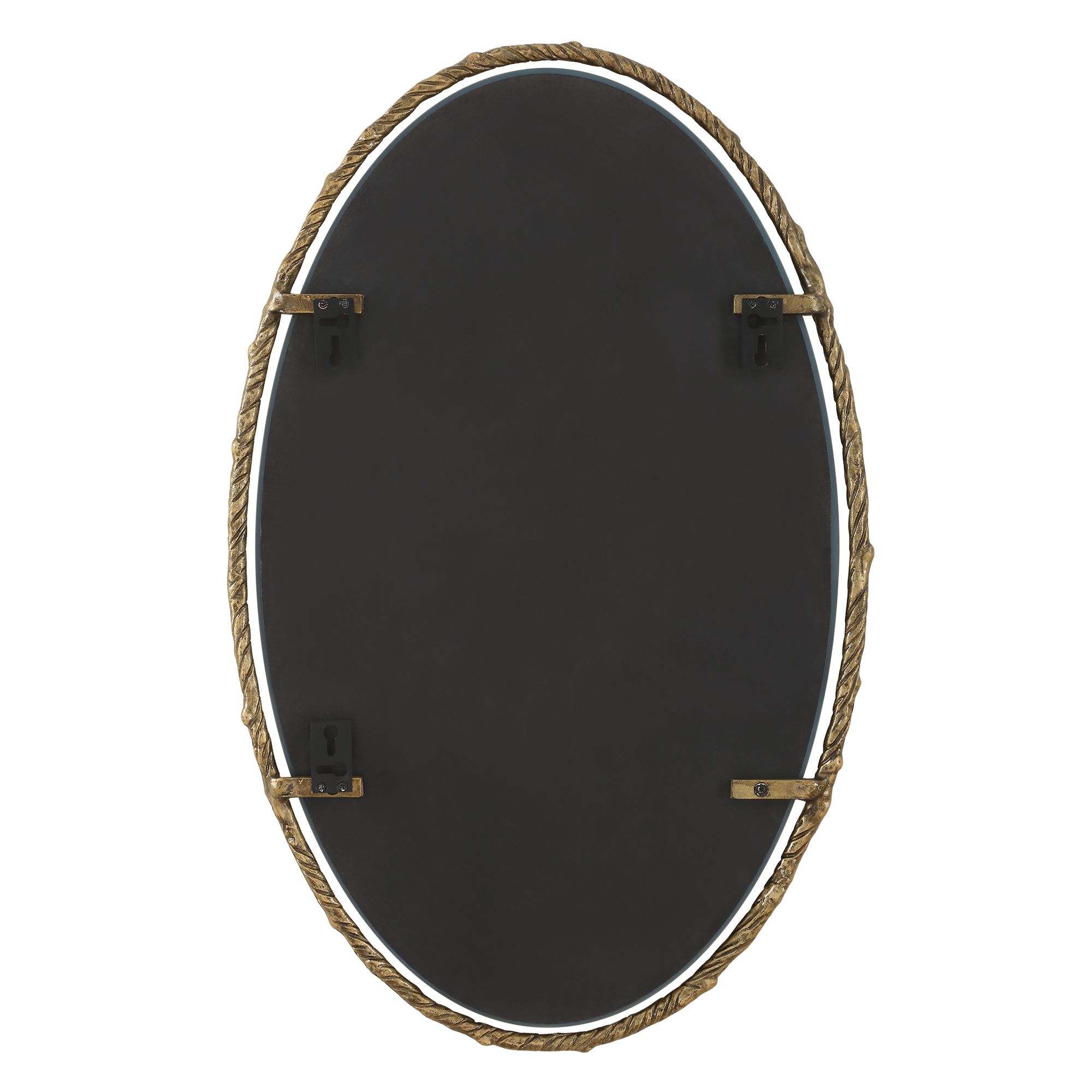 Uttermost Twisted Branch Gold 22" x 34" Oval Mirror